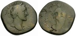 Ancient Coins - Antoninus Pius (AD 138-161) Æ Sestertius / Annona