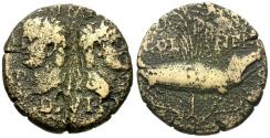 Ancient Coins - Augustus (27 BC-AD 14) with Agrippa Æ Dupondius / Crocodile