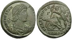 Ancient Coins - Constantius II (AD 337-361) &#198; Centenionalis / Fallen Horseman