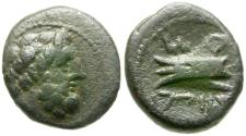 Ancient Coins - Phoenicia. Arados Æ16 / Galley