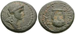 Ancient Coins - Seleucis and Pieria. Antioch. Pseudo-autonomous Æ18 / Lyre
