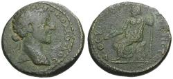 Ancient Coins - Commodus (AD 177-192). Cyrrhestica. Cyrrhus Æ23 / Zeus Seated