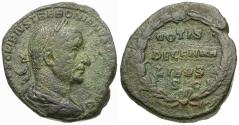 Ancient Coins - Trebonianus Gallus (AD 251-253) Æ Sestertius / Votive