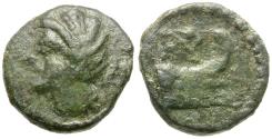 Ancient Coins - Sicily. Panormos Æ12 / Prow