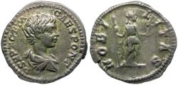 Ancient Coins - Geta, as Caesar (AD 198-209) AR Denarius / Nobilitas