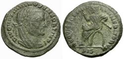 Ancient Coins - Divo Maximian (died AD 310) Æ 1/4 Follis / Emperor on Curule