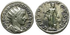 Ancient Coins - Gordian III (AD 238-244) AR Antoninianus / Hercules
