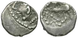 Ancient Coins - Ancient France. Celtic Gaul. Lingones Tribe. Kaletedoy AR Quinarius