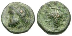 Ancient Coins - Aeolis Temnos Æ10 / Grapes