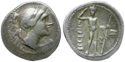 Ancient Coins - Bruttium. The Brettii. Second Punic War issue AR Drachm