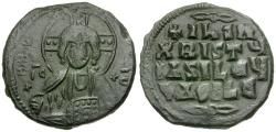 Ancient Coins - *Sear 1818* Byzantine Empire. Anonymous. Class A3 Æ Follis / Portrait of Christ