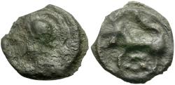 Ancient Coins - Ancient France. Celtic Gaul. Senones Tribe Potin / Horse