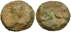 Ancient Coins - Mesopotamia. Hatra. Cast Æ24 / Shamash