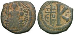 Ancient Coins - *Sear 225* Byzantine Empire. Justinian I (AD 527-565) Æ Half Follis
