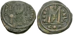 Ancient Coins - *Sear 163* Byzantine Empire. Justinian I (AD 527-565) Æ Follis