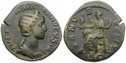 Ancient Coins - Julia Mamaea (AD 222-235) Æ Sestertius / Felicitas