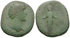 Ancient Coins - Antoninus Pius (AD 138-161) Æ Dupondius / Fides