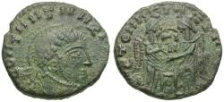 Ancient Coins - Constantine I the Great (AD 310-337) Imitative Æ3 / Two Victories