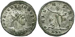 Ancient Coins - Aurelian (AD 270-275). Silvered Æ Antoninianus / Sol