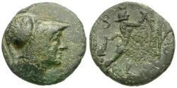 Ancient Coins - Kings of Macedon. Antigonas Gonatas (277-239 BC) Æ16 / Pan Erecting Trophy