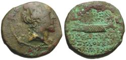Ancient Coins - Phoenicia. Berytus under Roman Rule Æ24 / Galley