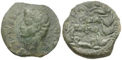 Ancient Coins - Augustus (27 BC-AD 14). Spain. Julia Traducta Æ24 / Wreath