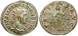 Ancient Coins - Carinus (AD 283-285) &#198; Silvered Antoninianus / Aequitas