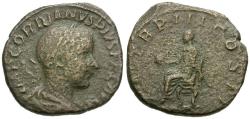 Ancient Coins - Gordian III (AD 238-244) Æ Sestertius / Emperor Seated