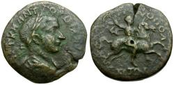 Ancient Coins - Gordian III (AD 238-244). Thrace. Hadrianopolis Æ27 / Emperor on Horseback