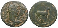 Ancient Coins - Philip I (AD 244-249). Coele-Syria. Damascus Æ28 / Doe Suckling Child
