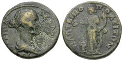 Ancient Coins - Faustina II (AD 147-175). Thrace. Plotinopolis Æ21 / Homonoia