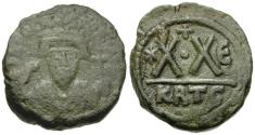 Ancient Coins - *Sear 686* Byzantine Empire. Phocas (AD 602-610) Æ Half Follis