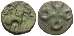 Ancient Coins - India. Satavahanas. Sri Satakarni Billon Drachm / Elephant