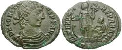 Ancient Coins - Constans (AD 337-350) Æ3 / Emperor in Galley