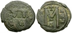 Ancient Coins - *Sear 1607* Byzantine Empire. Nicephorus I (AD 803-811) with Stauracius Æ Follis