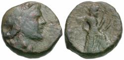 Ancient Coins - Thessaly. Thessalian League Æ17 / Artemis