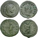 Ancient Coins - Philip I (AD 244-249) - LOT OF 2 (TWO) COINS - AR Antoninianii / Roma / Laetitia