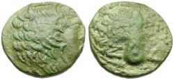 Ancient Coins - Akarnania and Aetolia. Leukas Æ17 / Club