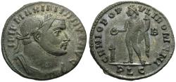 Ancient Coins - Maximian (AD 286-305)  Silvered Æ Follis / Genius