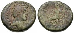 Ancient Coins - Marcus Aurelius, as Caesar (AD 139-161). Egypt. Alexandria Æ Tetradrachm / Dikaiosyne