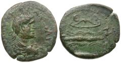 Ancient Coins - Severus Alexander (AD 222-235). Pisidia. Selge Æ16 / Bow and Thunderbolt