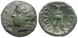 Ancient Coins - Thessaly, Larissa Æ17 / Artemis