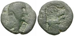 Ancient Coins - Trajan (AD 98-117). Coele-Syria. Balanea as Claudia-Leucas Æ21 / Emperor in Quadriga