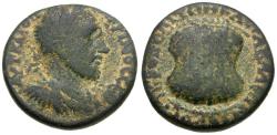 Ancient Coins - Macrinus (AD 217-218). Cilicia. Hierapolis-Castabala Æ23 / Agonistic Urn