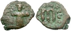 Ancient Coins - *Sear 1002* Byzantine Empire. Constans II (AD 641-668) Æ Follis