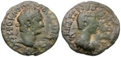 Ancient Coins - Domitian (AD 81-96) with Domitia. Koinon of Thessaly Æ20