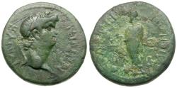 Ancient Coins - Nero (AD  54-68). Lydia. Maeonia. T. Claudius Menekrates, magistrate Æ18 / Zeus