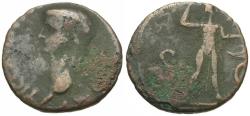 Ancient Coins - Claudius (AD 41-54). Imitative Æ As / Minerva