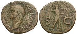 Ancient Coins - Claudius (AD 41-54) Æ As / Minerva