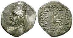 Ancient Coins - Kings of Parthia. Mithradates III (87-80 BC) AR Drachm